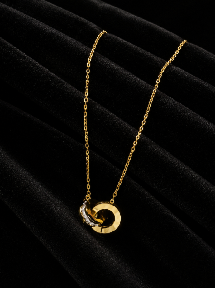 Collier cercle entrelacé | doré