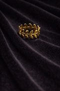 Bague dorée couronne de feuilles | Élégance naturelle
